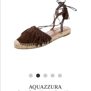 Aquazzura suede espadrilles, never worn size 37